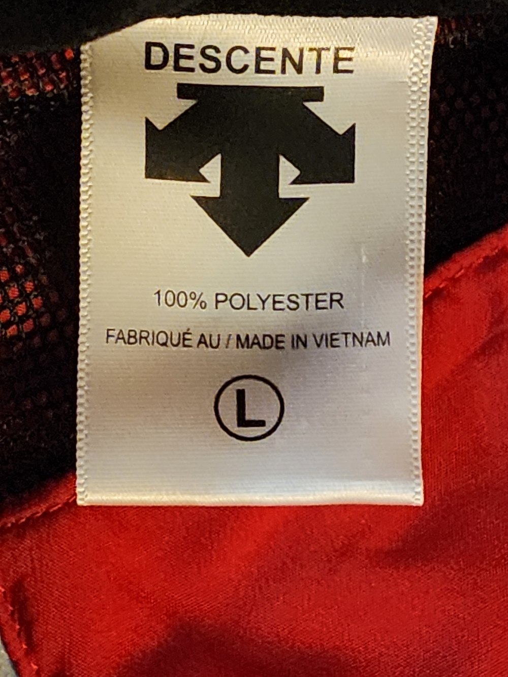 Descente Red Performance Zip Jacket with Black Trim - Picture 5 of 13